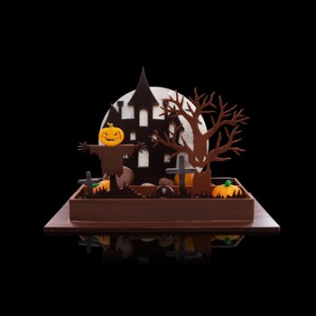 Village d'Halloween  - Chocolat noir et blanc, massepain amandes et noisettes enrobées 315g 51.-